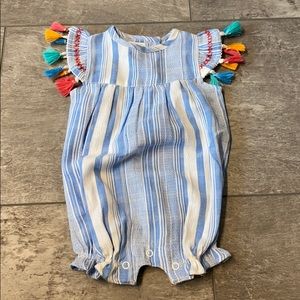Mudpie Tassel Romper worn once